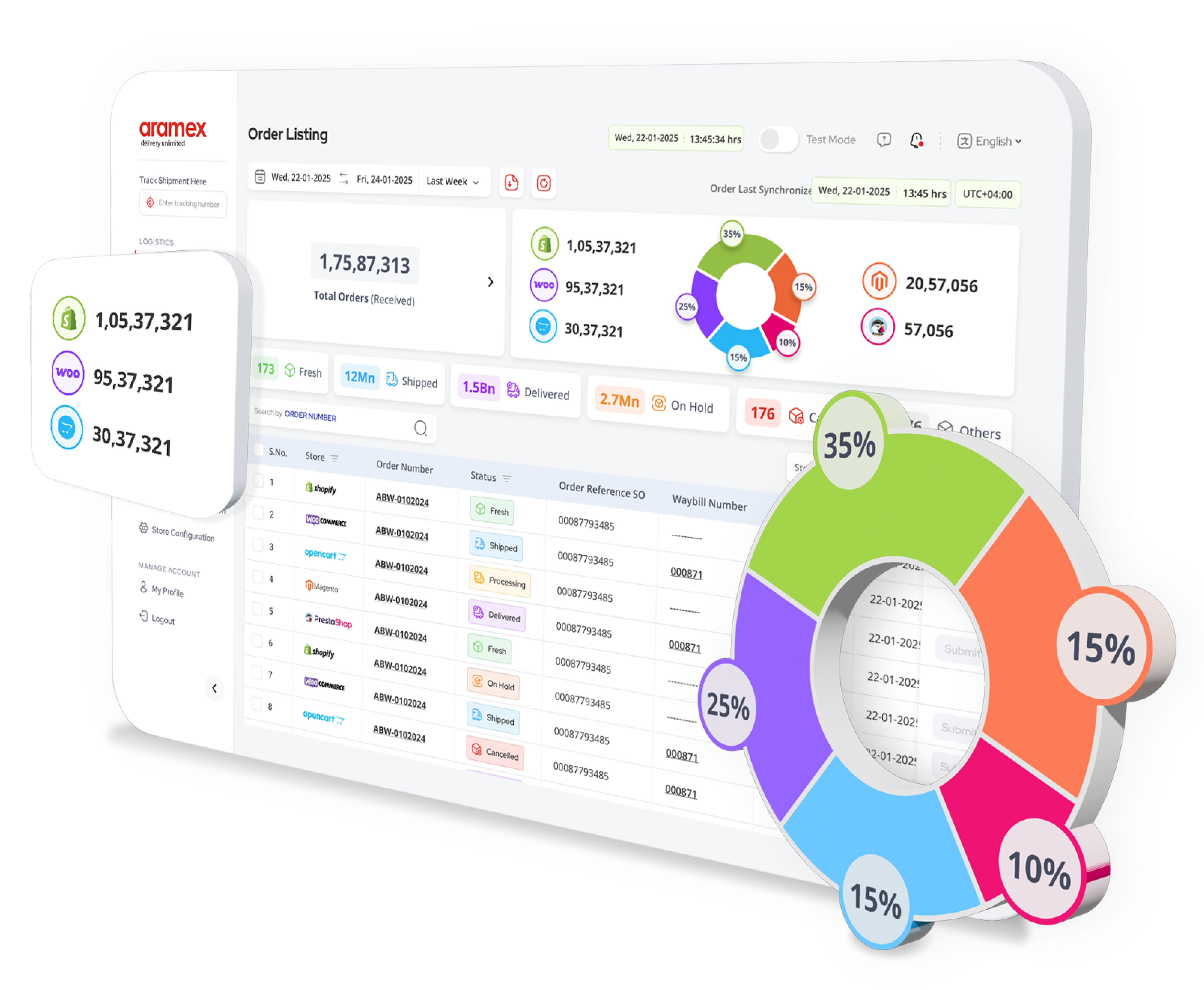 Freight delivery illustration